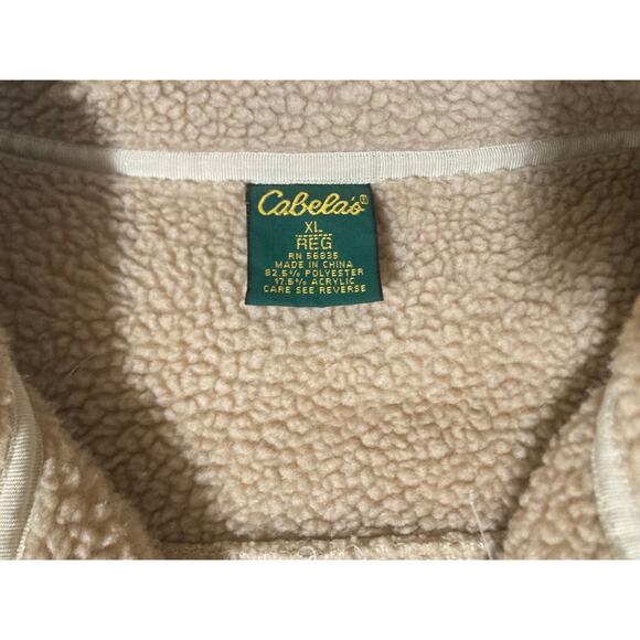Cabela’s Ribbed Fleece Jacket with Sherpa Lining size XL - Picture 3 of 6